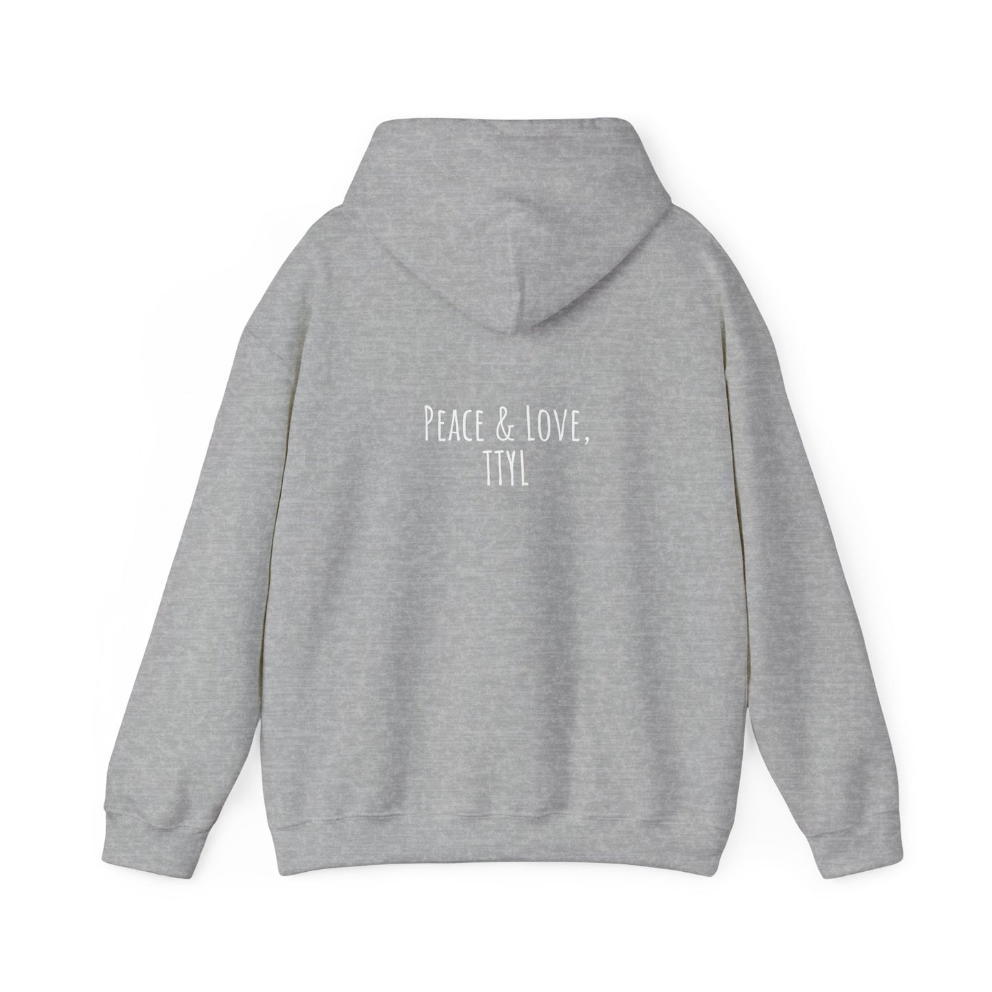 Napkin In Between+Peace and  Love Hoodie Hooded Sweatshirt