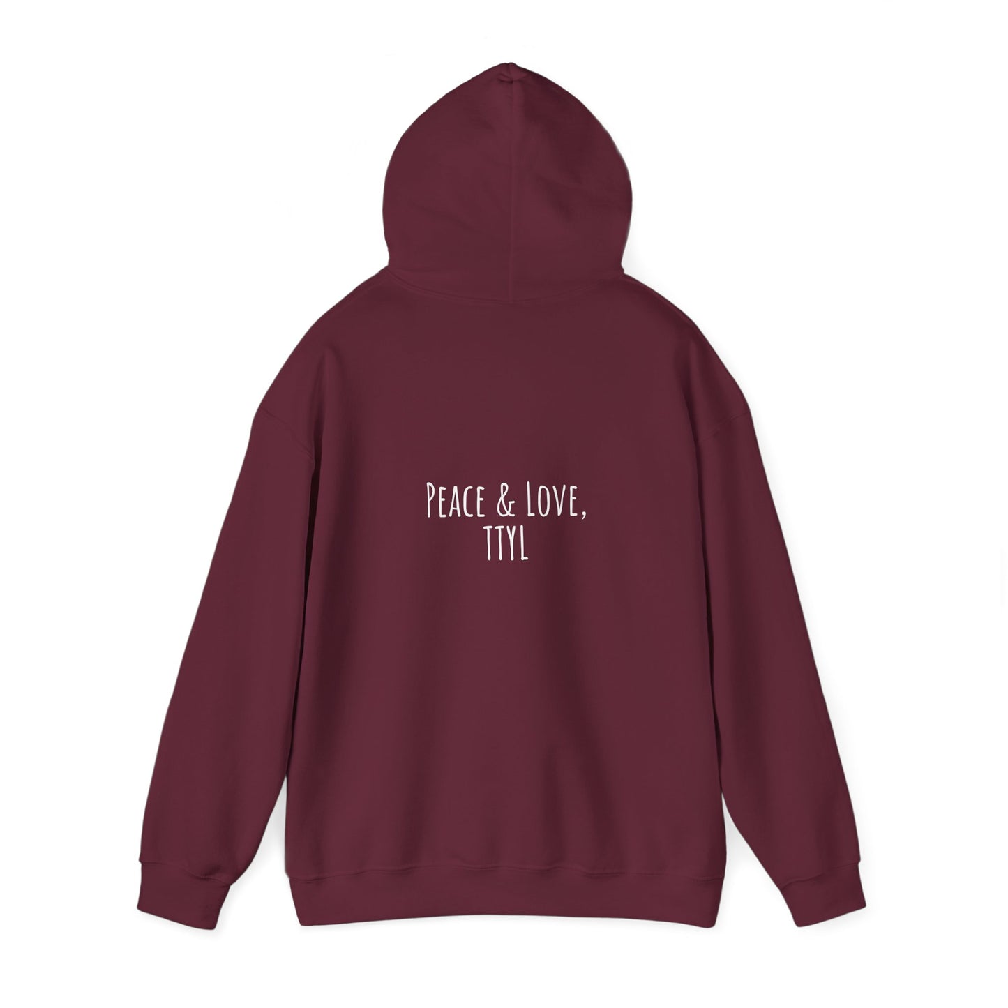 Napkin In Between+Peace and  Love Hoodie Hooded Sweatshirt